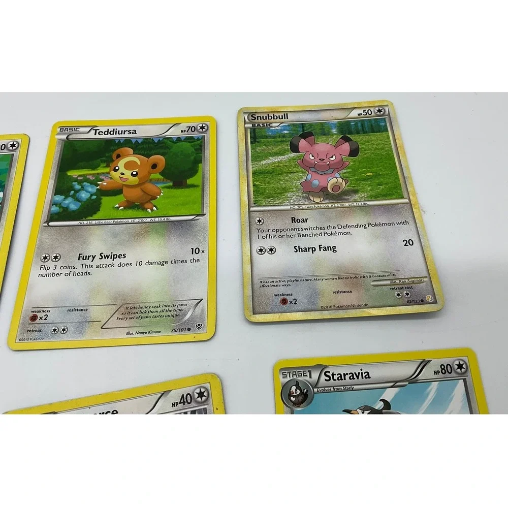 Pokemon Cards Lot of 6 Kids OS Multicolor Normal Type TCG Bundle Collectible